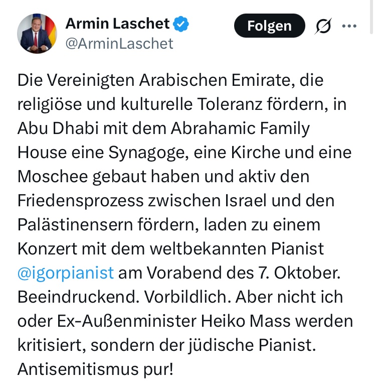 Armin Laschet ist Vorsitzender des Auswärtigen Ausschuss im Bundestag, wie auch des Abraham Accords Institute. Hier betreibt er Public Diplomacy für die VAE und verschleiert damit ihre Beteiligung am Genozid im Sudan. Aber in wessen Auftrag?