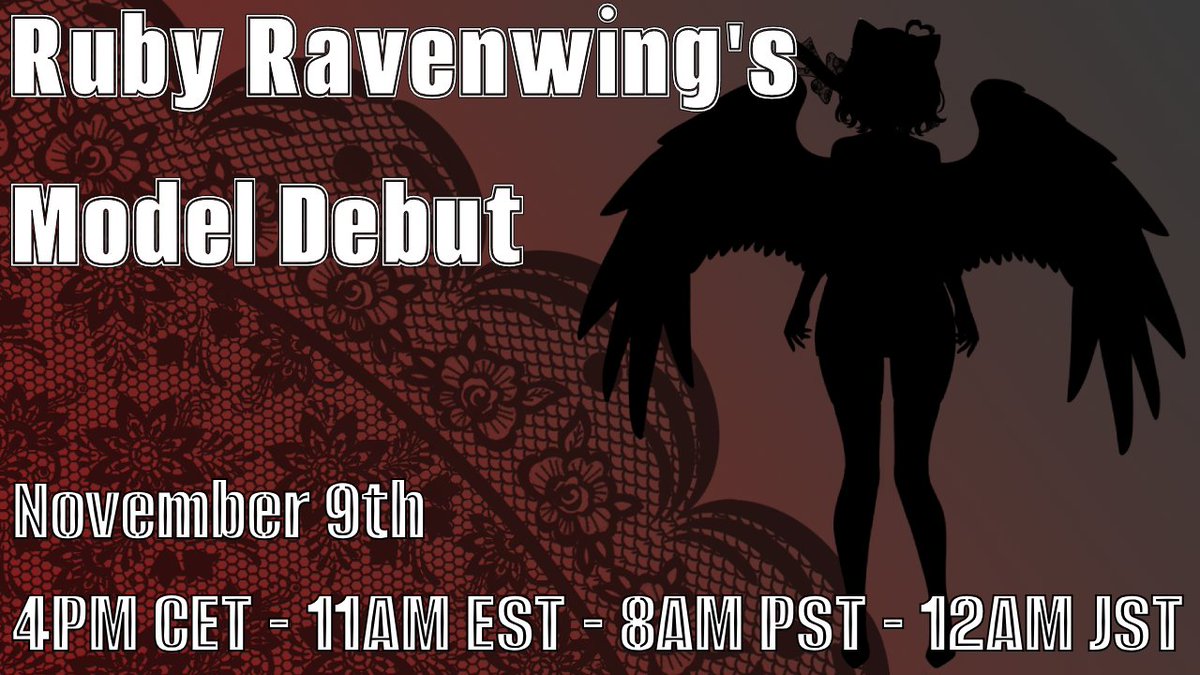 RubyRavenwing's tweet image. Hope to see you there 🥰 #vtuber #vtuberdebut