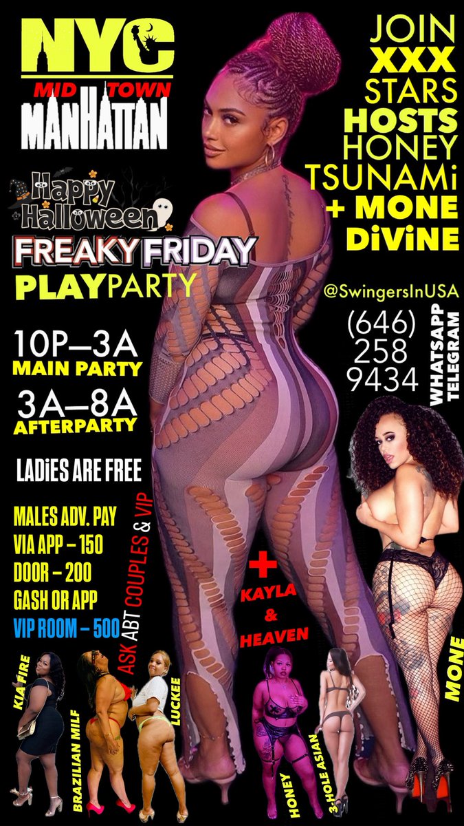 #NYC #MANHATTAN #HAPPYHALLOWEEN #SWINGERS #LIFESTYLE

HOSTED BY <a href="/MoneDivine/">RealMoneDivine</a> @HoneyTsunami458 <a href="/IamBeckySherrie/">10/24-26 EXXXOTICA EDISON NJ</a> @LolitaQOS #QueenOsSpades <a href="/JayeKittyNYC/">10/24-26 EXXXOTICA EDISON NJ</a> #GETSLITTY <a href="/ViaLynnCougar/">ViaLynnCougar</a> <a href="/ChoCK_Litt_Tz/">Chock-Litt….Exxxotica NJ 10.24.25 - 10.26.25</a> <a href="/RandomChick221/">Brooklyn Honey Exxxotica NJ Oct 24-25</a> @HTPdessy <a href="/MarcoPoloProds/">10/24-26 EXXXOTICA EDISON NJ</a> / <a href="/MarcoPoloProds2/">10/24-26 EXXXOTICA EDISON NJ</a> <a href="/SwingersInUSA/">10/24-26 EXXXOTICA EDISON NJ</a>