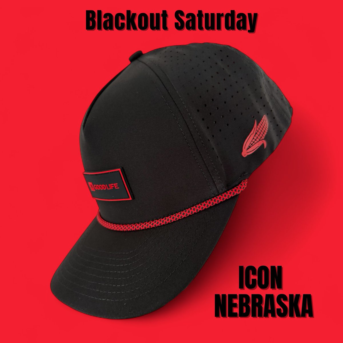 It’s going down tomorrow night at Memorial Stadium. 🌽🏈

Save 20% on the Icon Nebraska snapback by using the code BLACKOUT <a href="/GLifeGolf/">GOOD LIFE GOLF</a>