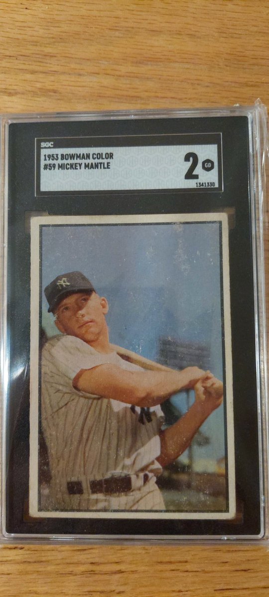 4 years ago, my journey started with the 1964 Mickey Mantle Topps Giant. Today, exactly 1 year after my Dad passed, the 1953 Bowman Color arrived. 
I thank him for helping me (almost) complete the 1951-1969 run.
<a href="/CardPurchaser/">Card Purchaser</a> 
(Short Thread...I hope you enjoy it!)