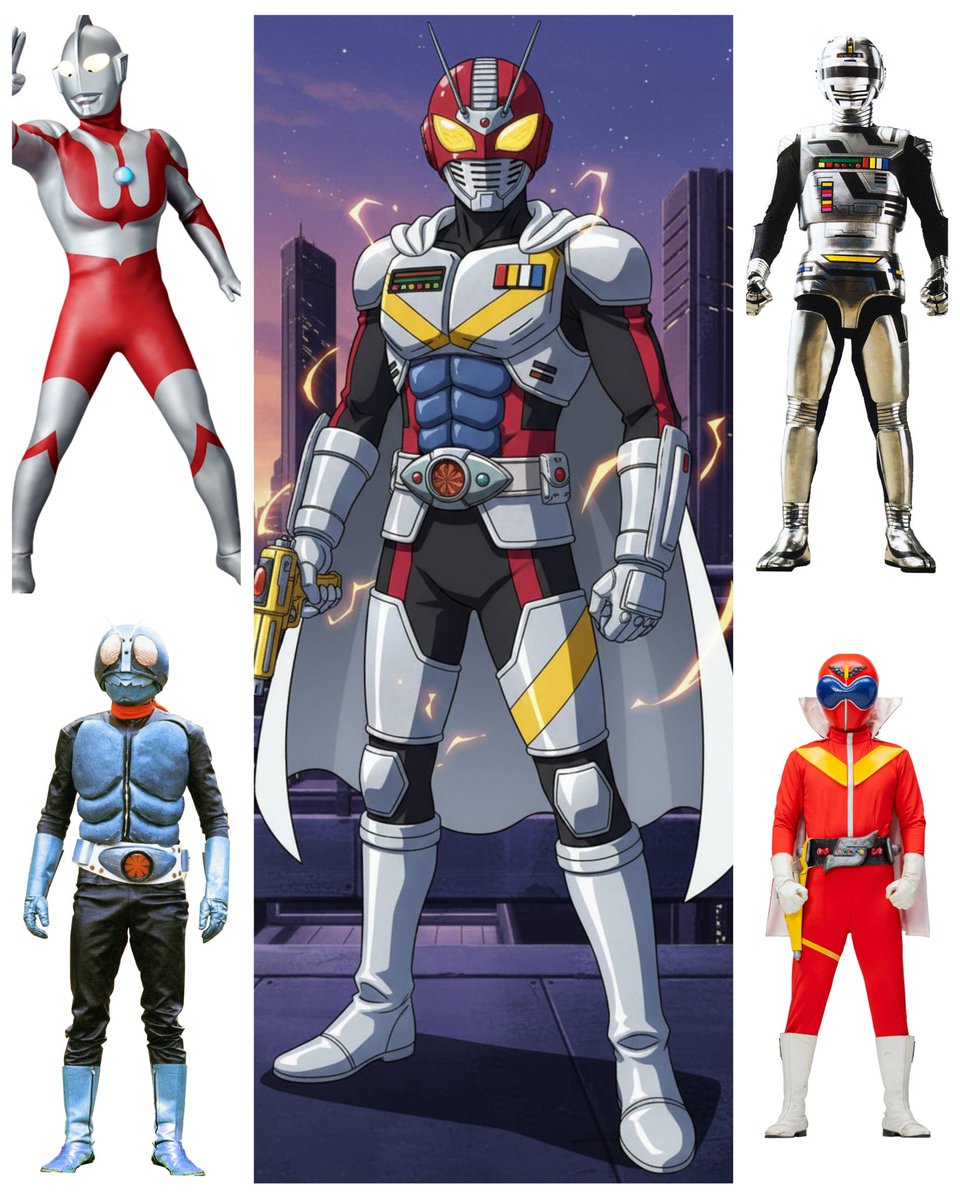 特撮伝説ヒーロー ウルトラマンと仮面ライダー1号とアカレンジャーと