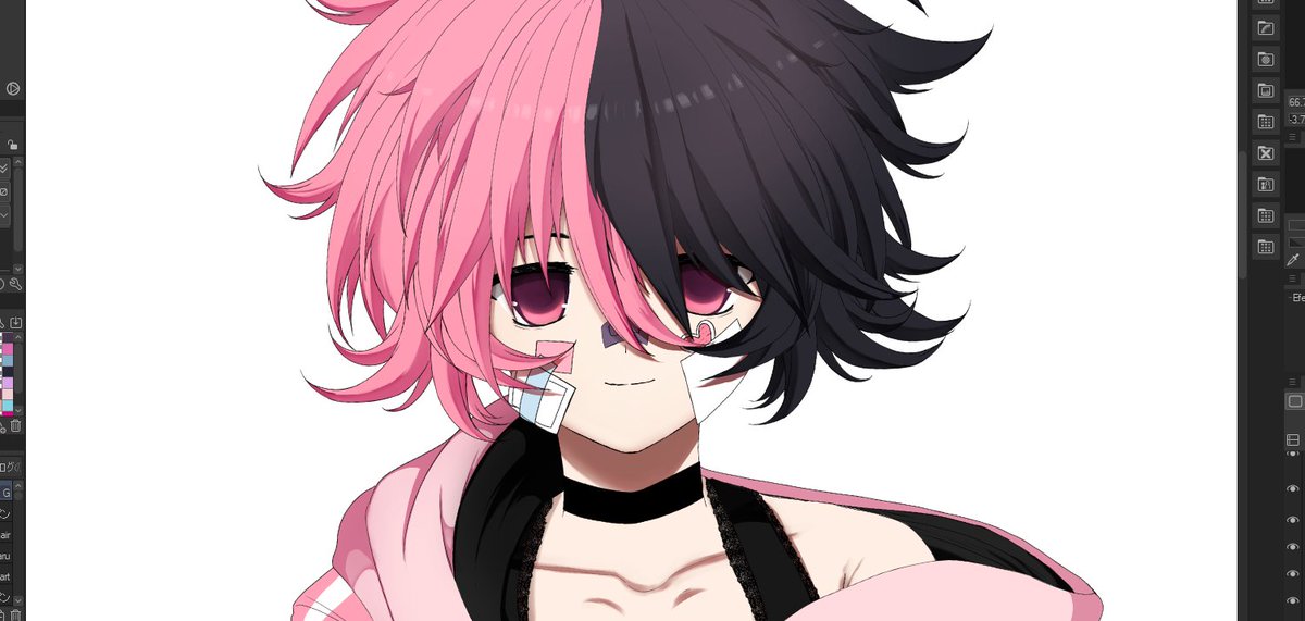 Process is a little more smooth once I was done shading the hair... still wondering if it's similar to those old styles