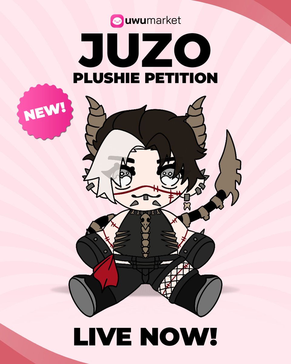 HAPPY HALLOWEEN!! I have a big surprise for all of you! 

You ever want your own Juzo Plushie? Well now the opportunity to have one is upon us. 100 pledges and he could be yours but act quick this offer is limited time 

Pledge down below