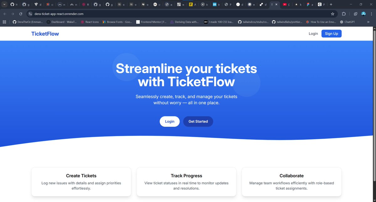 deraamaobi's tweet image. Completed the stage 1 and 2 task for @hnginternship, for stage two, we built 3 different implementations of a ticket management app(in React, Vue, and Twig) with Auth, landing, dashboard and ticket management pages.
React: dera-ticket-app-react.onrender.com
Vue: dera-ticket-app-vue.onrender.com