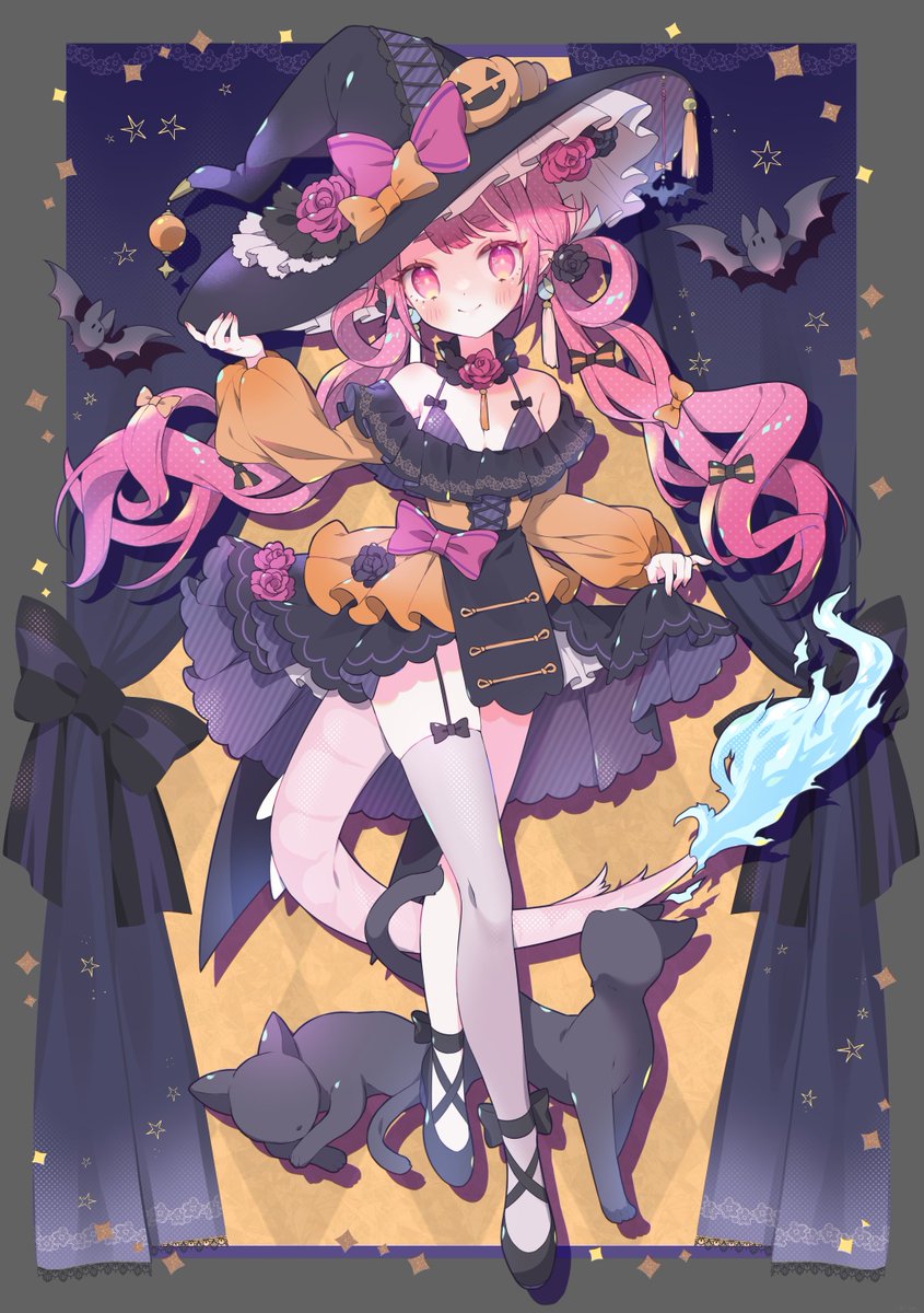 HAPPY PINK HALLOWEEN!! 🎃🩷

⊹ #pinkyart | <a href="/chionanthus/">chion🦭</a>