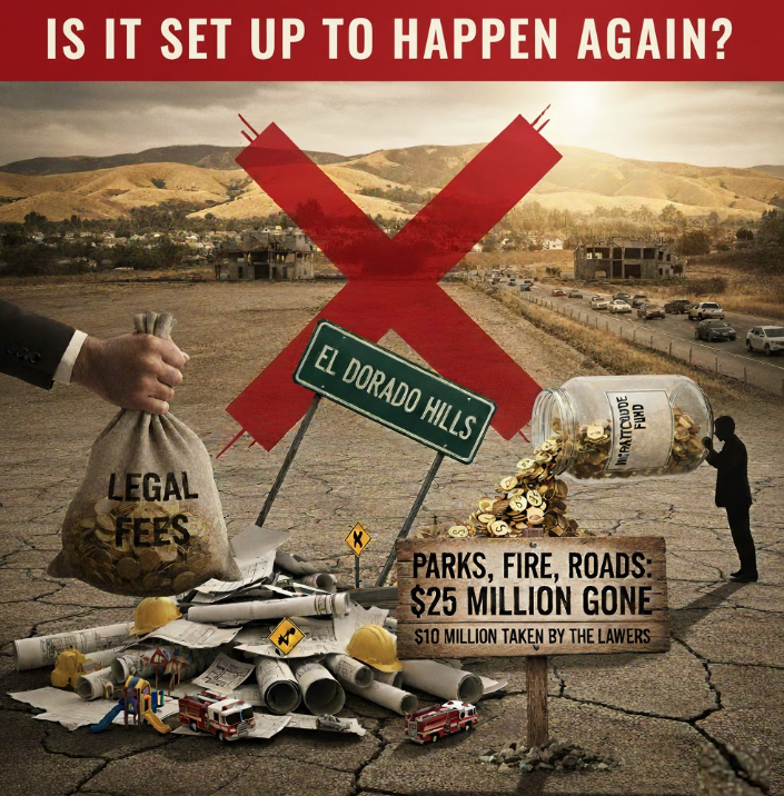 getzworking4us's tweet image. 𝐄𝐥 𝐃𝐨𝐫𝐚𝐝𝐨 𝐂𝐨𝐮𝐧𝐭𝐲 𝐉𝐮𝐬𝐭 𝐑𝐞𝐫𝐨𝐮𝐭𝐞𝐝 $𝟏𝟎𝐌 𝐦𝐞𝐚𝐧𝐭 𝐟𝐨𝐫 𝐏𝐚𝐫𝐤𝐬, 𝐅𝐢𝐫𝐞 &amp;amp; 𝐑𝐨𝐚𝐝𝐬 𝐭𝐨 𝐋𝐚𝐰𝐲𝐞𝐫𝐬?

Most people haven’t heard about this — but they should.

El Dorado Hills just lost $25 million that was supposed to build parks, fire…