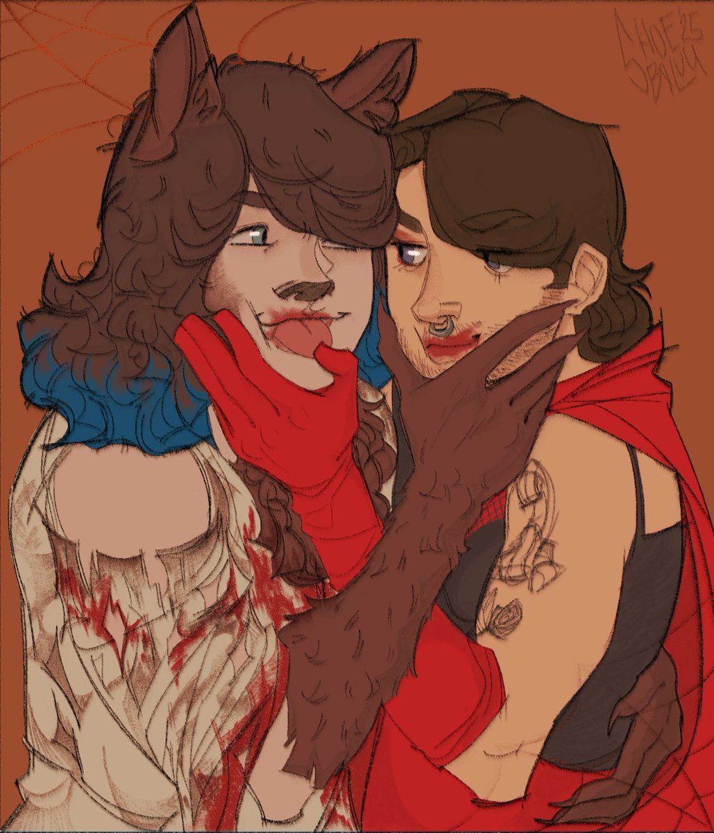 C4TC4SE's tweet image. awooo ~ werewolves in london , or however the song goes !

⋆༺𓆩☠︎︎𓆪༻⋆
HAPPY HALLOWEEN FROM ME AND ERIK 🫂🩵 every little red riding hood needs their big bad wolf ! i’d love to hear what you all are being !!

🎨@shoebaluu
#yumeship #spineglass #erikcampbell #halloween 🕸️🖤🕷️