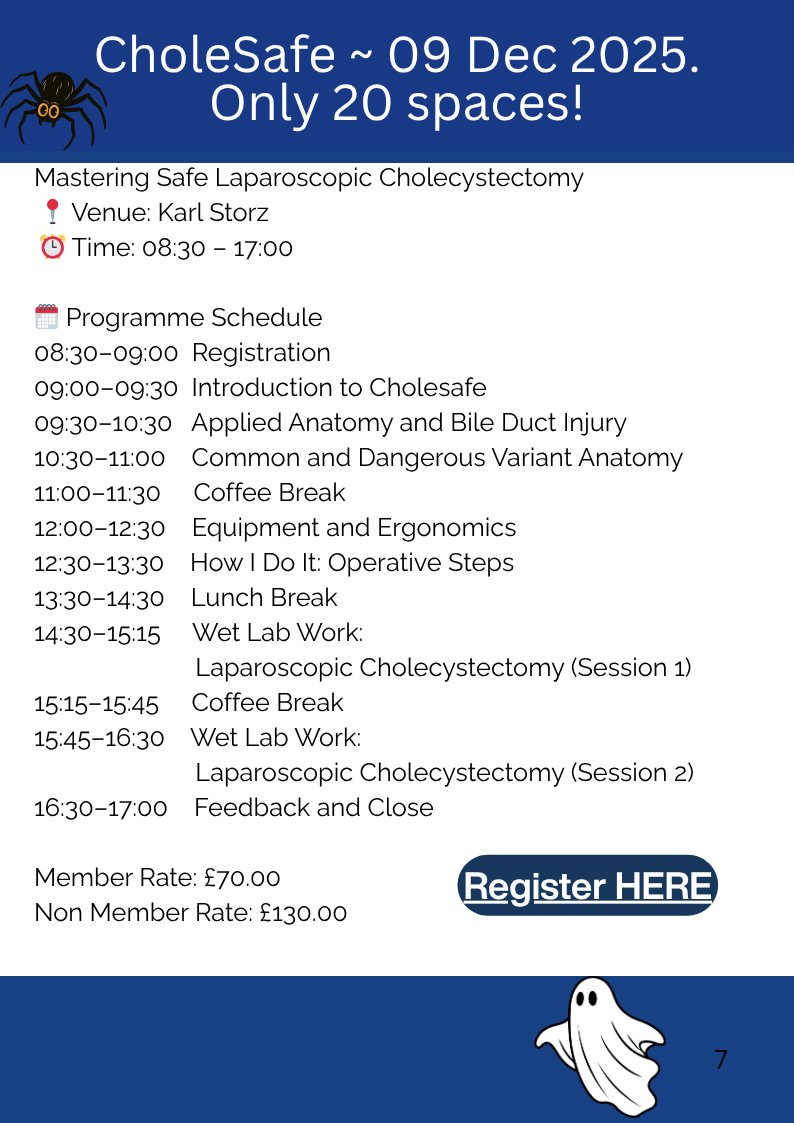 Join us for the Cholesafe pilot at KARL STORZ. Limited places. BOOK now to avoid disappointment!
augis.org/Events/Event-B…