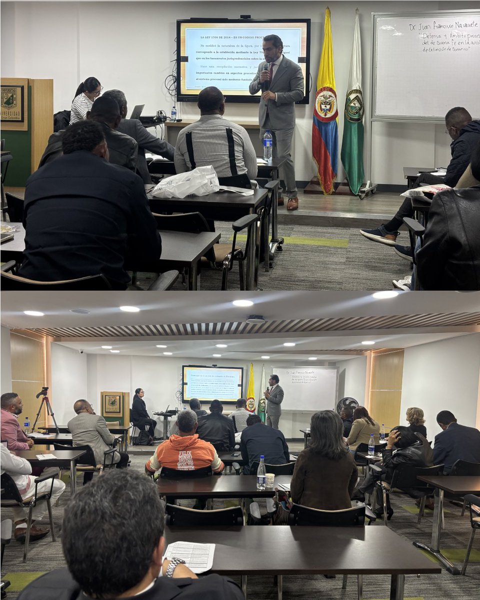 NavarreteConsu3's tweet image. ⚖️ Gracias a @ulagrancolombia por el espacio para hablar sobre Extinción de Dominio y el tercero de buena fe. Un honor compartir con maestrantes de República Dominicana 🌎🤝 Seguimos fortaleciendo el estudio jurídico ✨📖 #ColegioAbogadosCasacionistas #ACDPC #Abogacía