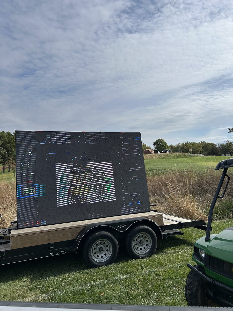 Work being put in for state XC tomorrow:

-Live team scoring at 1M, 2M &amp; finish + results board by <a href="/MidwestTiming/">Midwest Timing & Results</a> 

-Championship logo + <a href="/FleetFeetICT/">Fleet Feet Wichita</a> logo by <a href="/TMRobots_US/">TinyMobileRobots US</a> 

--Live multi camera video stream w drone produced by <a href="/brbclive/">Back Roads Broadcasting</a> (Wamego only)

Huge S/O to Wam Country Club