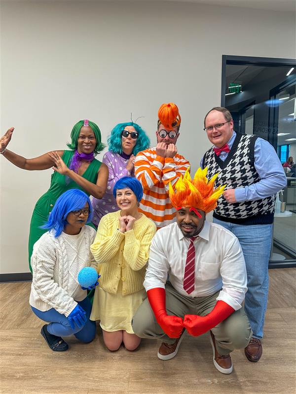 AvidXchange's tweet image. Across the office, teammates celebrated Halloween with festive costumes and creative canned-good builds that doubled as a food drive in support of Nourish Up, blending seasonal fun with community impact. 🎃