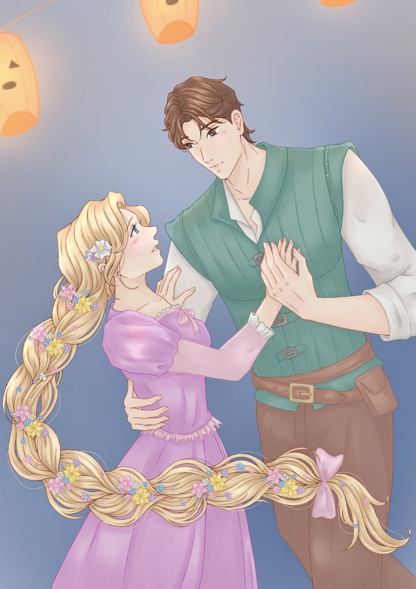 Lutrishiia's tweet image. Halloween dates 🎃👻
Rosie&amp;amp;Aden as Rapunzel&amp;amp;Finn from Tangled 💕
Alice&amp;amp;Lucas as Daphne&amp;amp;Fred from Scooby Doo 💕
It was supposed to be a special episode but I didn't have enough time.😩 I'll add something in better vibe later on. 
#ComicArt #webtoon #illustration #halloweencosplay