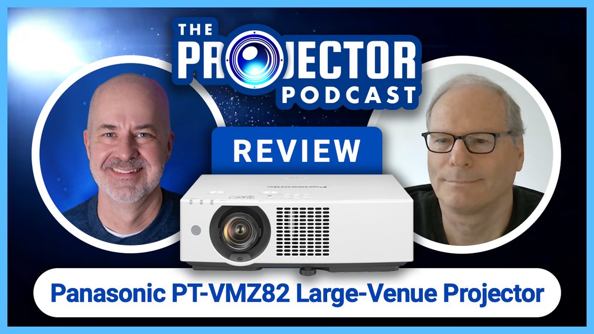 ProjectorCentrl's tweet image. On this week&apos;s podcast, Brian Nadel explains why the Panasonic PT-VMZ82 is a versatile projector choice for a house of worship, school, or business conference room that can put a bright and vivid image on the screen even while lacking some amenities. projectorcentral.com/Podcast-Discus…