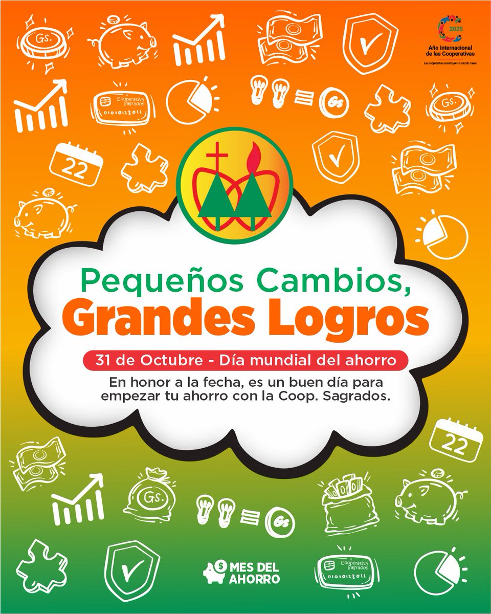 coopssccPy's tweet image. 💰 Ahorrar es cuidar tu futuro.
En Coop. Sagrados tu dinero crece con propósito 🤝

Pequeños pasos, grandes logros: cada moneda cuenta cuando se trata de cumplir tus metas.

✨ Ser socio ahorrista es formar parte de algo más grande.

#Diamundialdelahorro #Ahorraensagrados