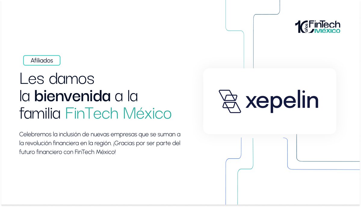 🔹🤖 Le damos la bienvenida a <a href="/Xepelinofficial/">Xepelin</a> a la Asociación FinTech México! 🎉✨

Xepelin es una empresa de tecnología financiera que impulsa a las empresas en Latinoamérica mediante su plataforma potenciada por Inteligencia Artificial, la cual permite acceder a financiamiento