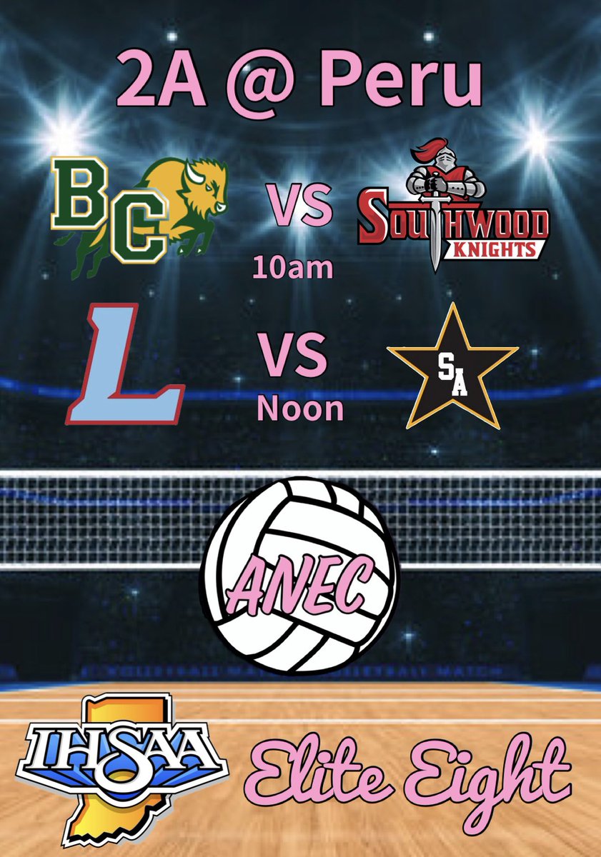 In less than 24 hours, 6 remaining ANEC girls’ volleyball teams will have a long Saturday looking to punch their ticket to Gainbridge Fieldhouse!