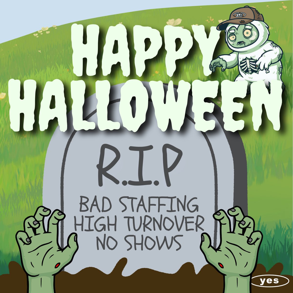 staffingyes's tweet image. We bring your business back to life 🧟 and put bad staffing, high turnover, and no-shows to rest for good.
Say R.I.P. to your staffing pains ⚰️ 
#HappyHalloween #UtahStaffing #StaffingSolutions