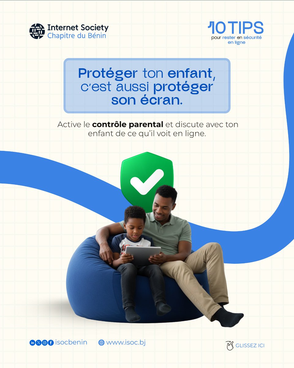 isocbenin's tweet image. Adoptons ensemble les bons gestes pour protéger nos données, nos identités et notre espace numérique.
🔟 Conseils simples, efficaces et à partager autour de vous pour rester en sécurité en ligne.

#ISOCBenin #CyberSecurityMonth #InternetSûr #SécuritéNumérique