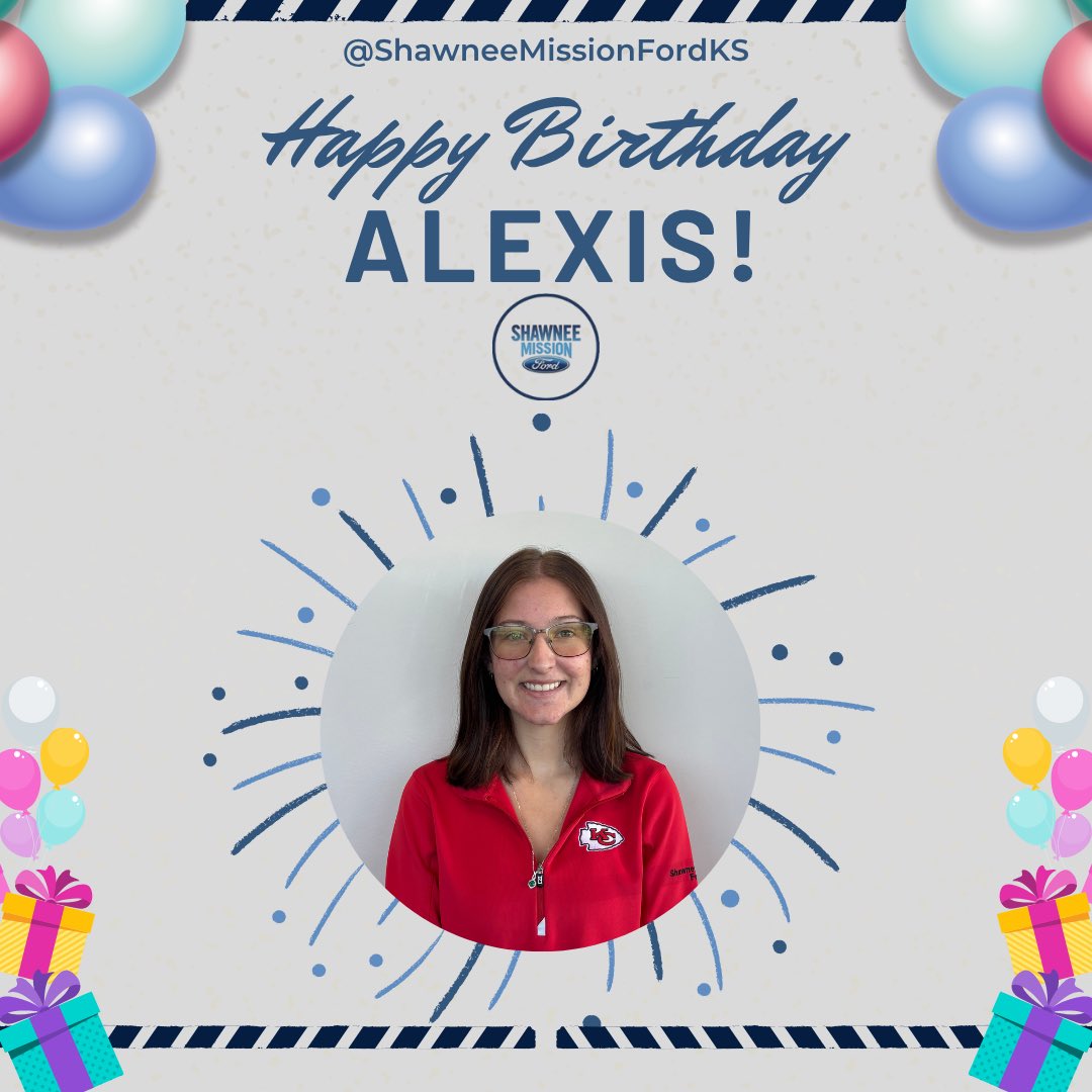 Happy Birthday, Alexis! We’re grateful for all the hard work you put in at Shawnee Mission Ford. Thrilled to have you as a part of our team! Wishing you an amazing year ahead! 🎂🎉

#HappyBirthday #TeamShawneeMissionFord #AppreciationPost #FordFamily #BestTeam #celebratesuccess