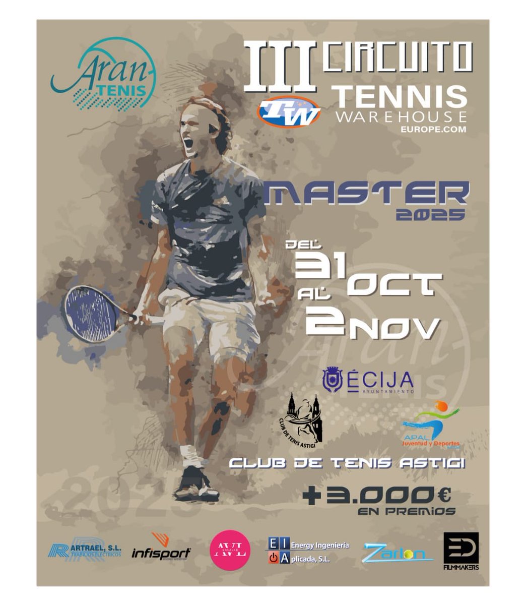🔥 ¡Nuestros jugadores están listos para el desafío! 🔥

Tras una gran temporada, Jaime Jiménez, Álvaro Jiménez, Miguel Quirante y Pepe Quirante se han clasificado para el Máster del III Circuito de Tenis Warehouse, que se celebra este fin de semana en Écija. 🎾