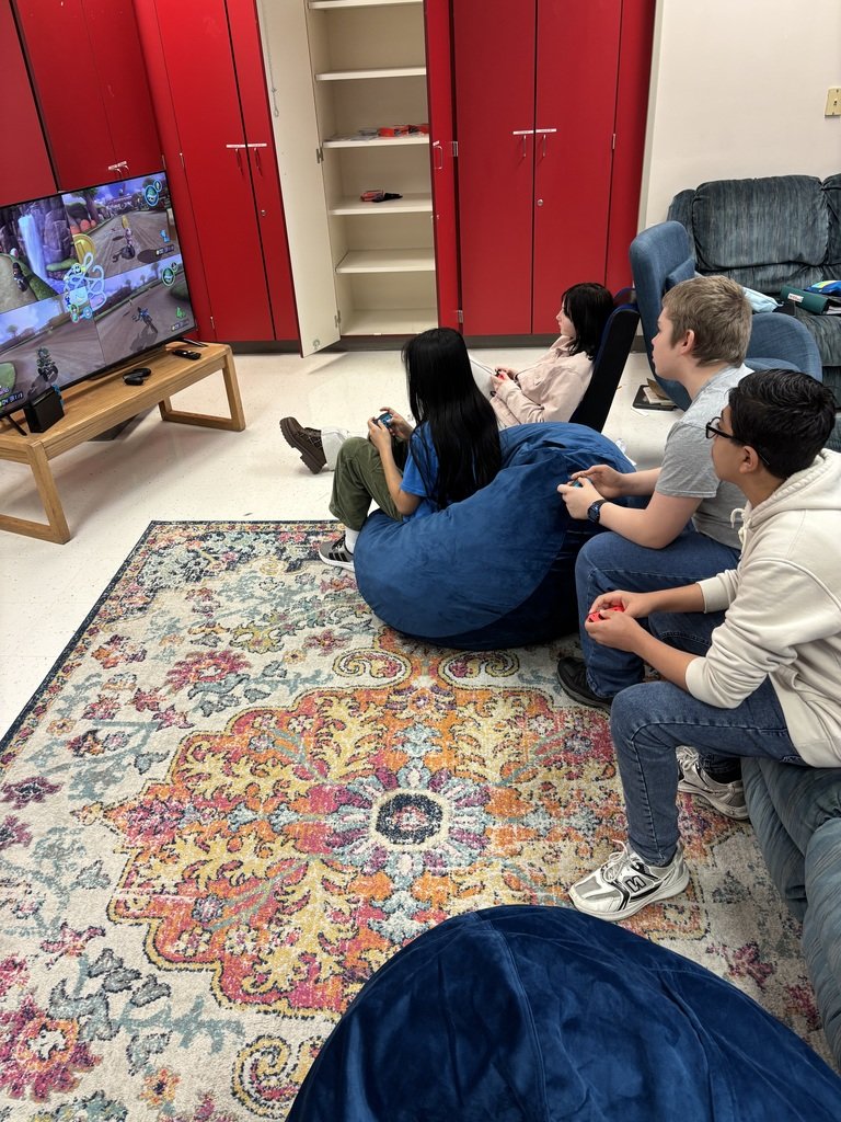 CMSGoBlue's tweet image. Good grades + great attitudes = Game Room rewards! 🎯
Mr. Lambert’s class is proving that hard work pays off in play! #CMSBlueDemons #MathWins