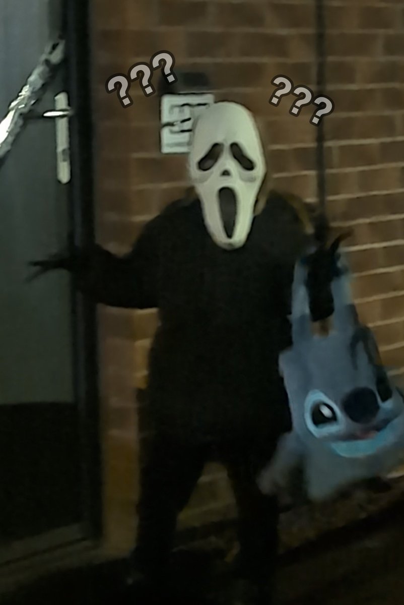 Taking my step-daughter guising (Trick or treating) just now, and this was her reaction to nobody answering the door after 0.3 seconds