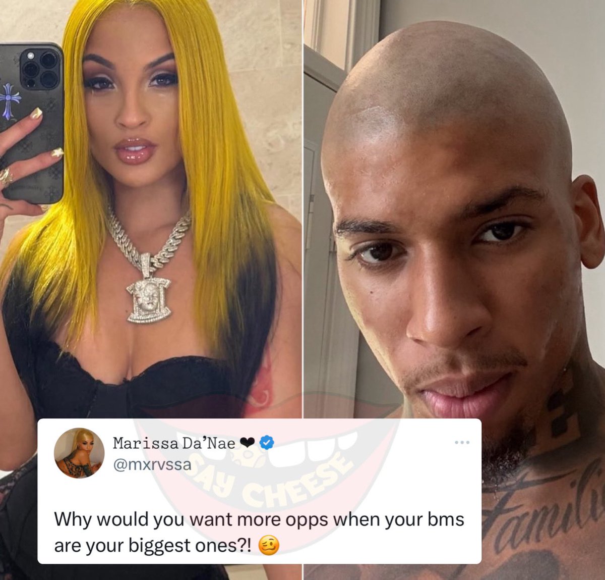 SaycheeseDGTL's tweet photo. NLE The Great's babymama reacts to him dissing NBA YoungBoy in his new song https://t.co/TFAXrnqHU5