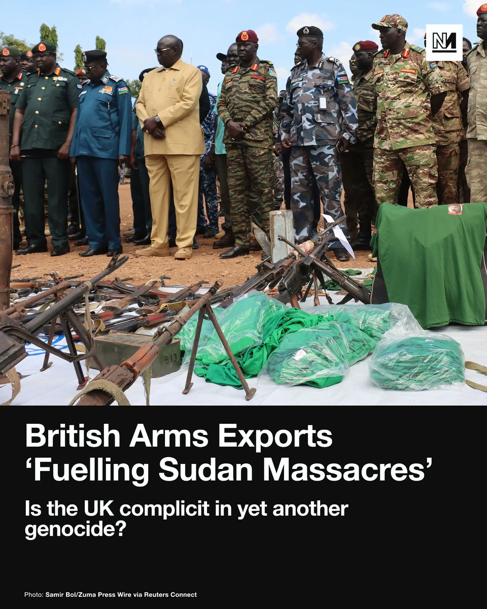 xml_010's tweet image. British Arms Exports &apos;Fuelling Sudan Massacres&apos;

Is the UK complicit in yet another genocide?
facebook.com/share/19t1ugKy…

#keirstarmer #UAE #sudan