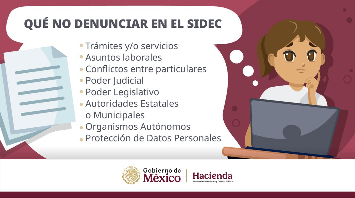 Hacienda_Mexico's tweet image. Tu voz puede marcar la diferencia.

🚨 Denuncia los actos de corrupción dentro de tu institución a través del #SIDEC, de forma segura y confidencial.

🔗 sidec.buengobierno.gob.mx

🇲🇽 #HaciendaContraLaCorrupción