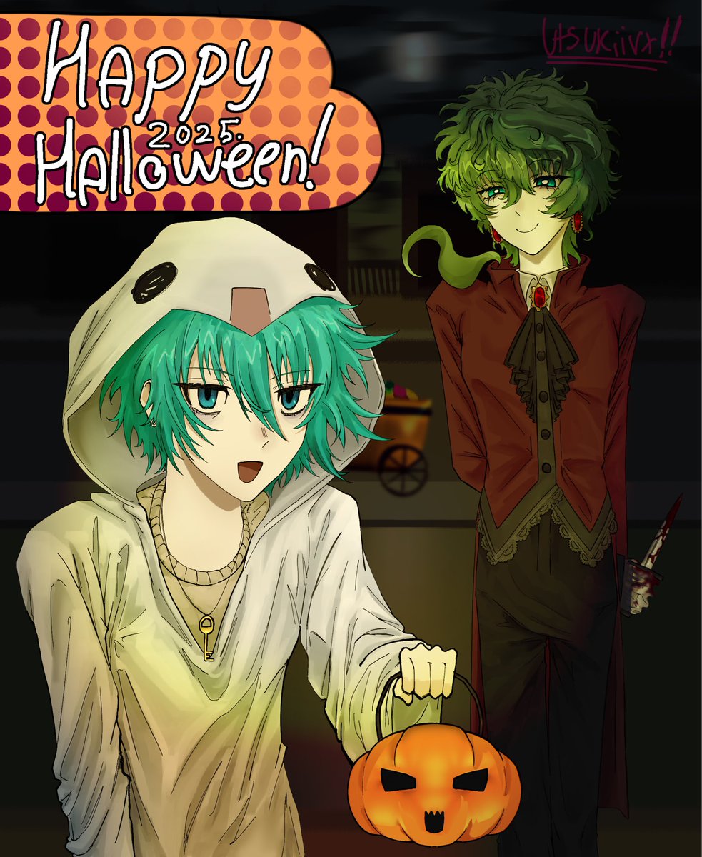 soushin do not need costumes for halloween they're creepy enough on their own.
spooky scary halloween
#yttd #kimigashine #キミガシネ　#soushin #souhiyori #shintsukimi