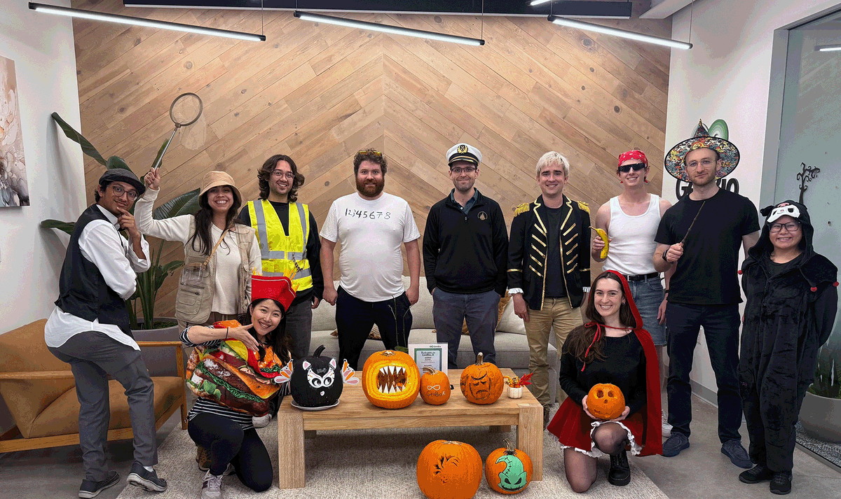 genbioai's tweet photo. Halloween around the world at GenBio AI 🎃

Our teams in Palo Alto, Paris, and Abu Dhabi got into the spirit with costumes, pumpkin carving, and plenty of spooky fun.

#HappyHalloween from all of us at GenBio AI! 🌍 🧬 https://t.co/wgyr4TjuVf