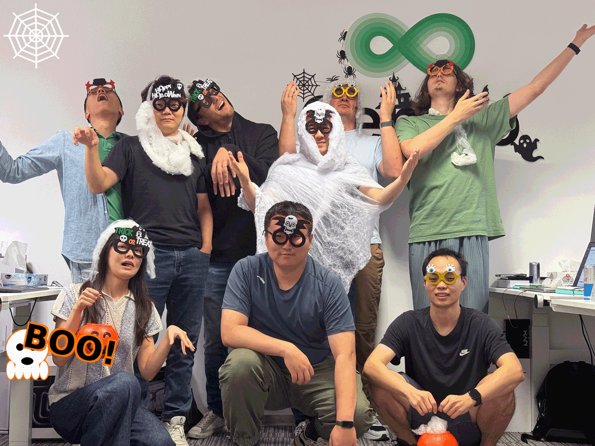 genbioai's tweet photo. Halloween around the world at GenBio AI 🎃

Our teams in Palo Alto, Paris, and Abu Dhabi got into the spirit with costumes, pumpkin carving, and plenty of spooky fun.

#HappyHalloween from all of us at GenBio AI! 🌍 🧬 https://t.co/wgyr4TjuVf