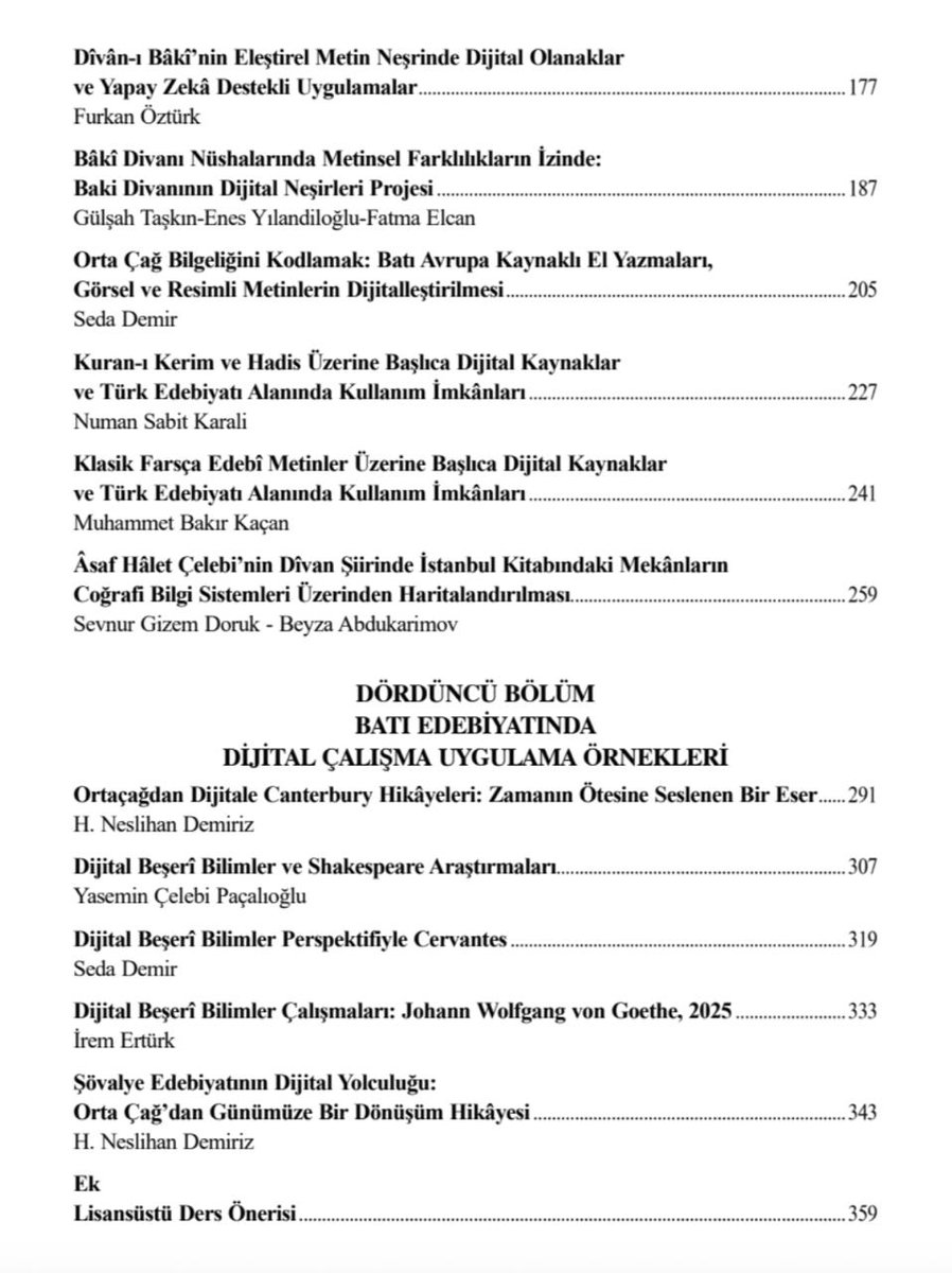 DBB_CDH's tweet image. Yeni Kitap!

Kasım 2024 tarihinde &quot;Dijital Beşeri Bilimler ve Türk Edebiyatı Araştırmaları&quot; başlığı ile merkezimizde yapılan çalıştayın bildirilerinin de yer aldığı kitap yayınlandı. 

Klasik Türk Edebiyatında Dijital Uygulamalar başlıklı kitap İsmail Güleç, S. Demir ve S. G.…