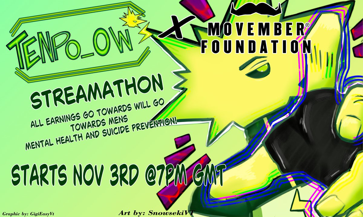 Tenpo_OW's tweet photo. Im doing a streamathon from November 3rd - 30th for MOVEMBER all earnings will be further donated to Movember (Mens mental health &amp; suicide preventation) I would appriciate it so much if you guys supported either by sharing or by donating to the cause

https://t.co/B4VeVmR7Th https://t.co/8DsPKgGqVf