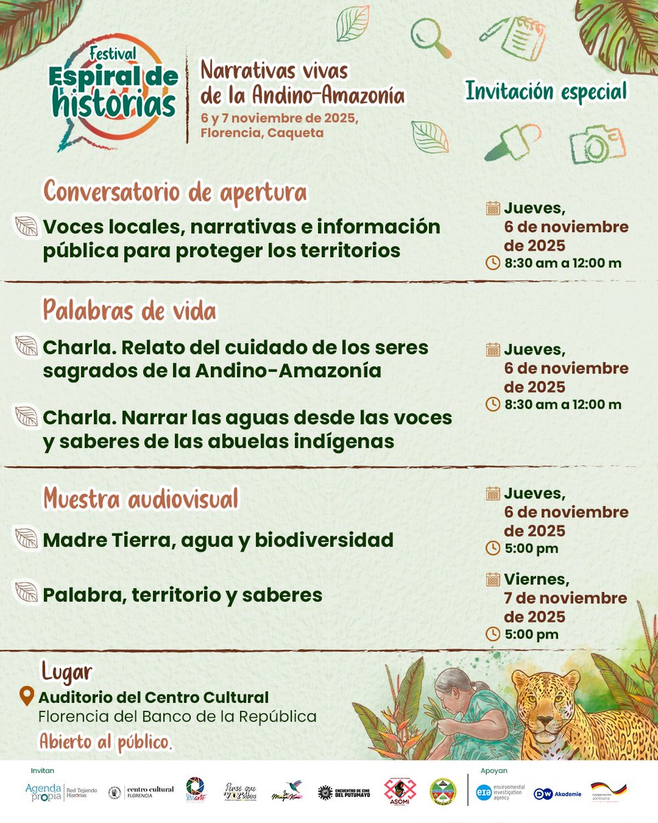 #CaquetáEsPeriodismo Una excelente invitación de los colegas de Agenda Propia. <a href="/agendapropiaap/">agendapropia</a>. 
No se la pierdan, en Florencia. 6 y 7 de noviembre.