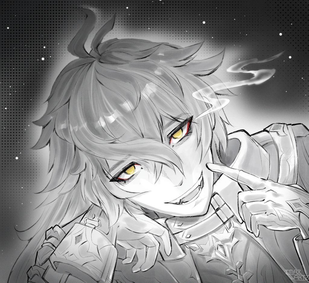 A Happy Birthday Wish... for me?
Why thank you~✨ 

#GenshinImpact #Flins #Fanart #Halloween