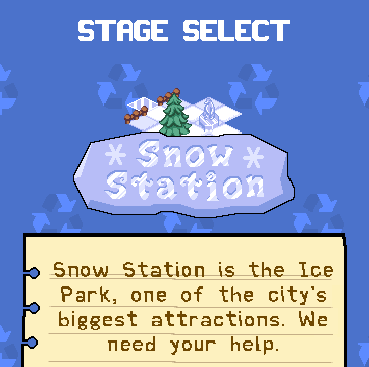 adammgamedev's tweet image. The cold has arrived, but the challenge continues at Snow Station! ❄❄🥶
#recyclequest #gamedev #indiegame #puzzle #cozy #pixelart #educational #brasil #unity #sokoban