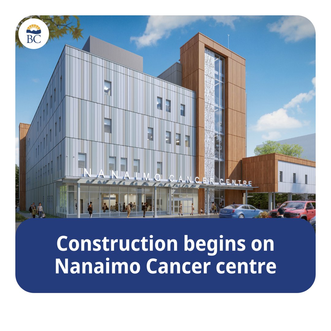 BowinnMa's tweet image. Construction has officially begun on the new BC Cancer Centre in #Nanaimo! 🌱 Opening in 2028, this centre will bring vital cancer care closer to home for central Vancouver Island, offering chemotherapy, radiation therapy, &amp;amp; advanced imaging. 1/2

news.gov.bc.ca/releases/2025I…