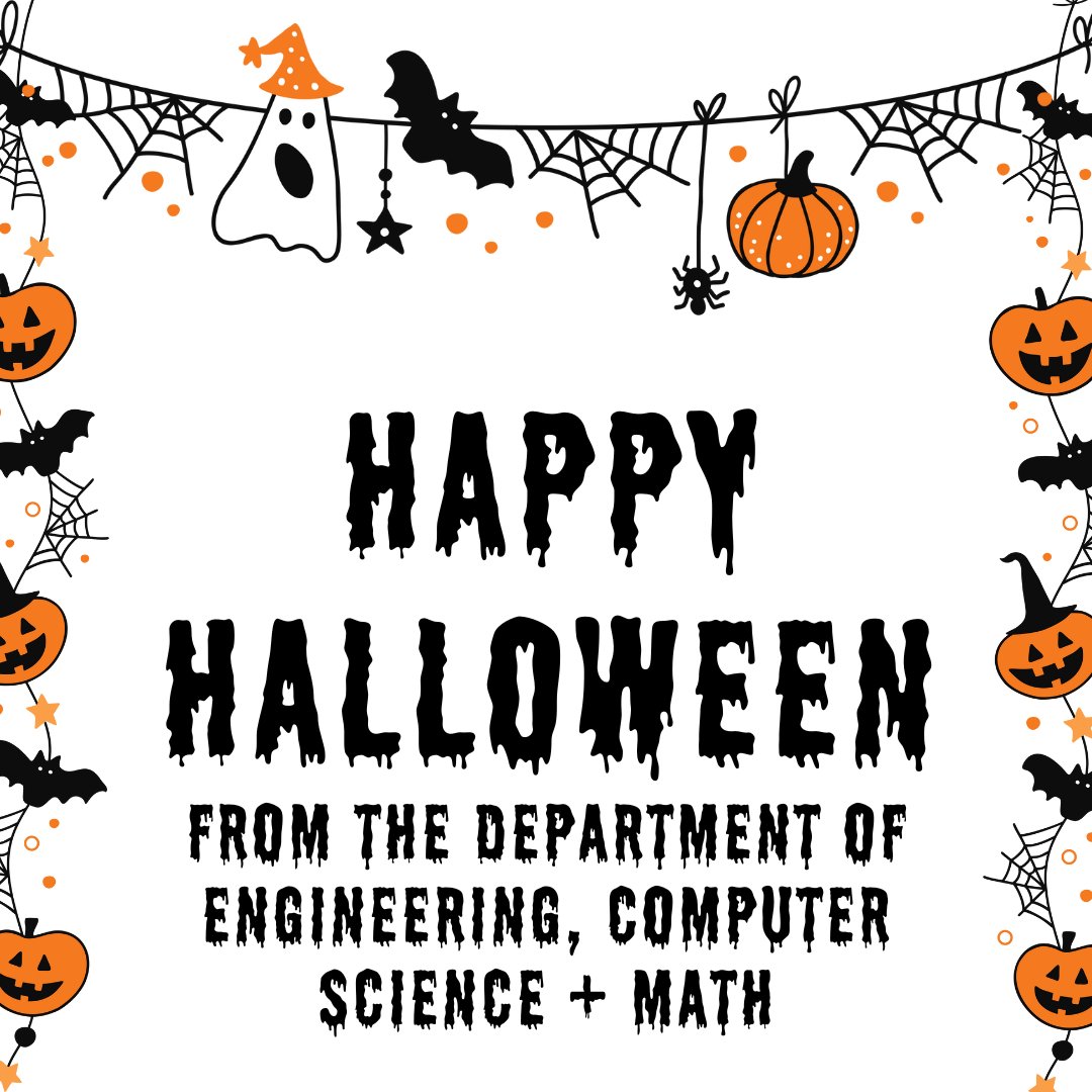 oc_cecs's tweet image. Happy Halloween from the Department of Engineering, Computer Science + Math! Stay safe and have fun!