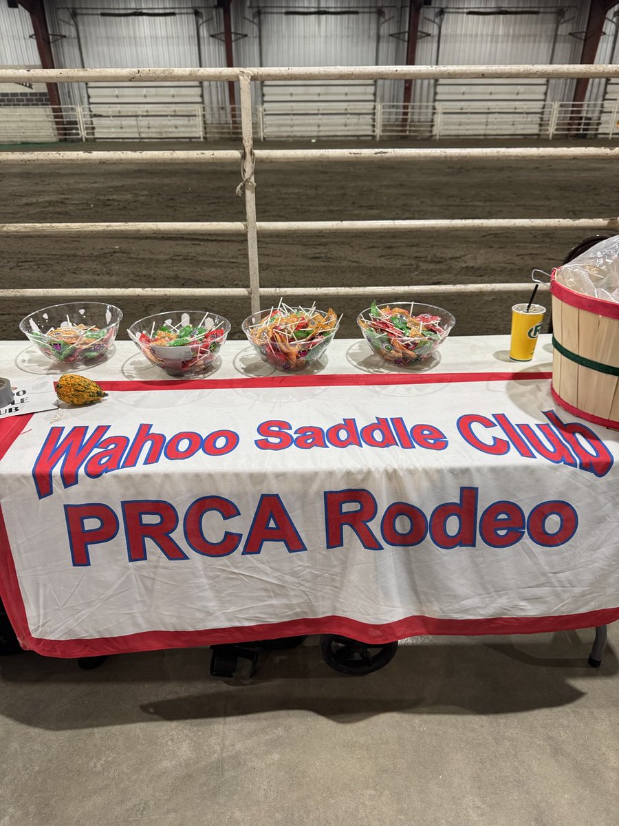 Wahoo Saddle Club handing out candy at Boo in Wahoo.