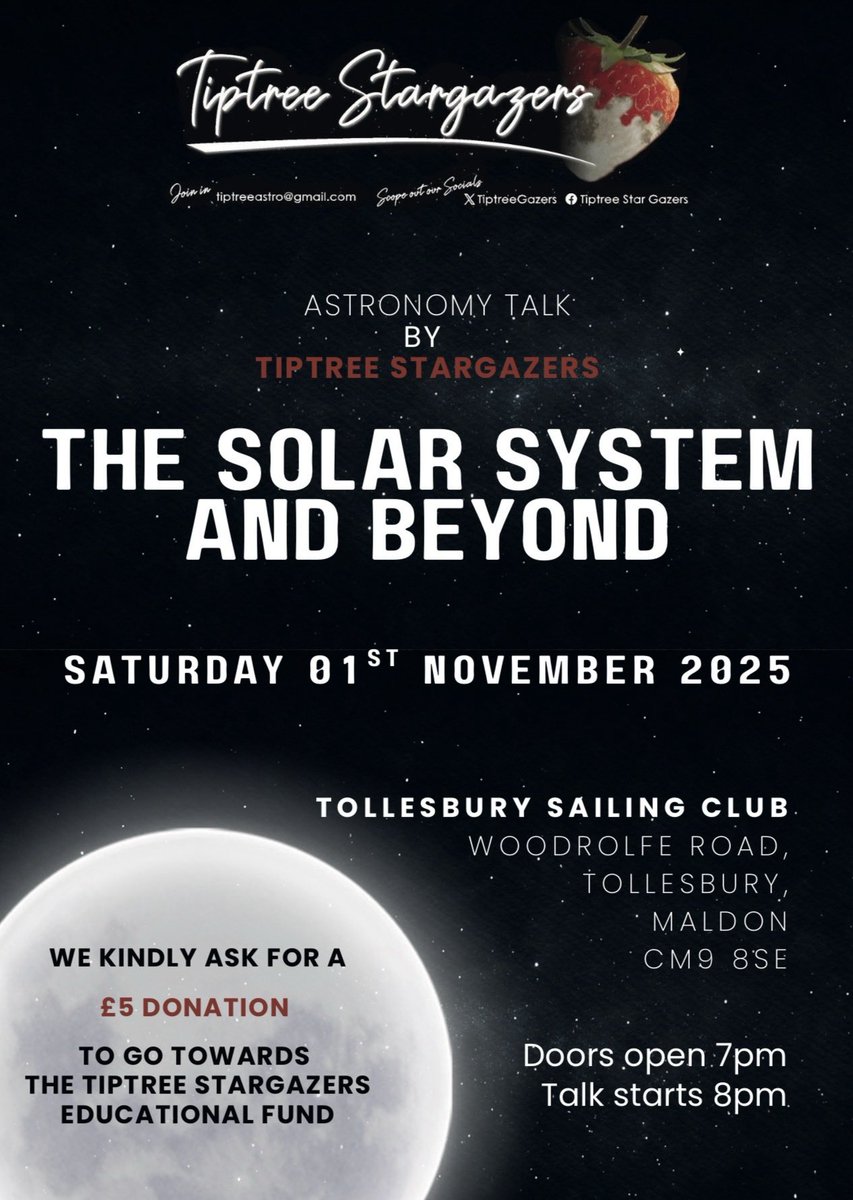 We will be giving an astro talk to Tollesbury Sailing club tomorrow night. 
Our wonderful FREE astronomy  group has spread quickly via word of mouth! 
It would appear our entertaining &amp; very friendly approach to educate people about astronomy is becoming increasingly popular!