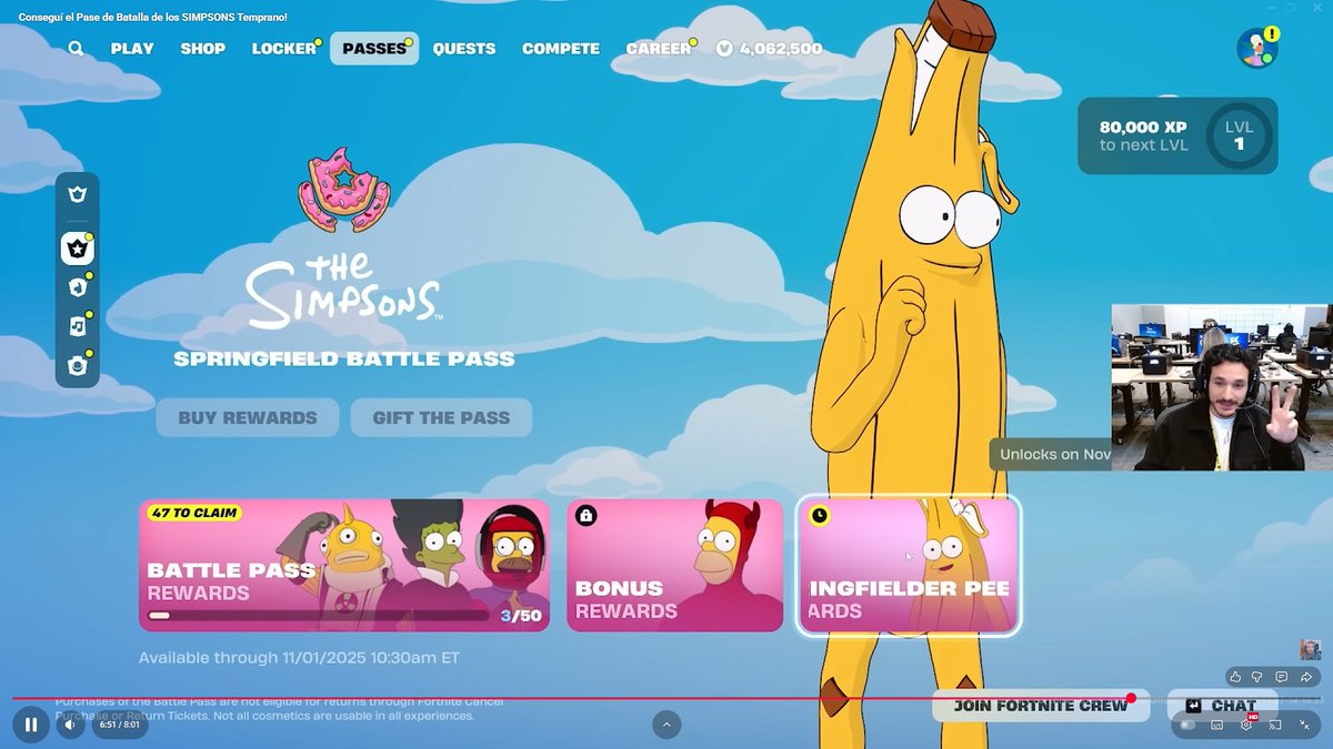 NotPaloIntel's tweet photo. BANANÍN SPRINGIELD SERÁ LA SKIN "SECRETA" DE LA TEMPORADA DE LOS SIMPSONS

vía: @soyRoMax https://t.co/rU0pWlD6fw