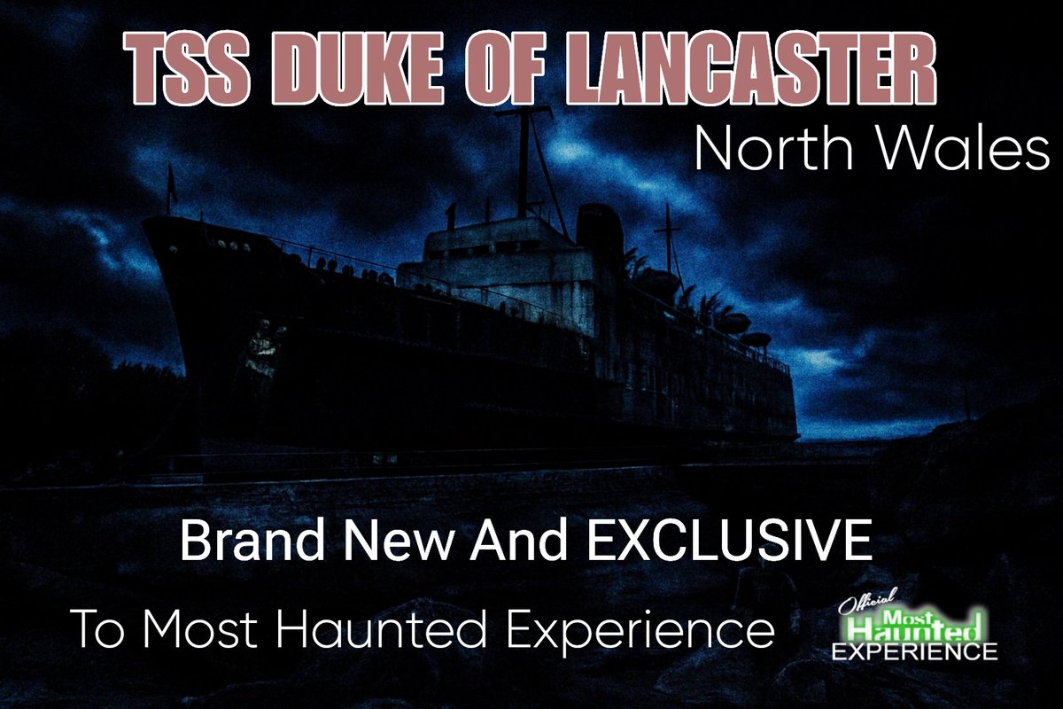 mosthauntedexp's tweet image. Bringing you something special on Halloween. 

Imagine a derelict ghost ship. Well, this is it..

Dare you join us ?
This location is flying out. Book early to avoid disappointment.

Visit mosthauntedcelebspecials.com/tss-duke-of-la…
#Halloween    #Halloween2025 #spooky #ghostship