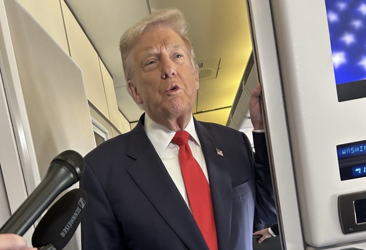 Monitor807's tweet image. Trump powiedział dziennikarzom na pokładzie Air Force One, że odrzucił wniosek Viktora Orbána o zwolnienie Węgier z sankcji związanych z zakupem ropy z Rosji.