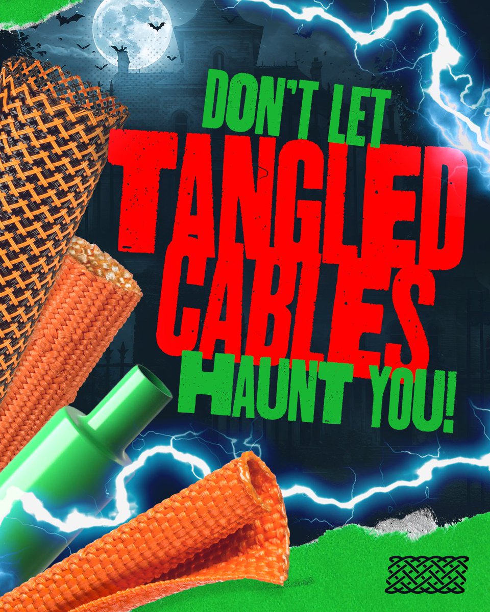 Techflex_inc's tweet image. 👻 Has cable management ghosted you? Don’t let tangled cables haunt you—turn to Techflex® braided sleeving and heatshrink to keep cables organized and protected. #BraidedSleeving #Heatshrink #HeatshrinkTubing #CableManagement