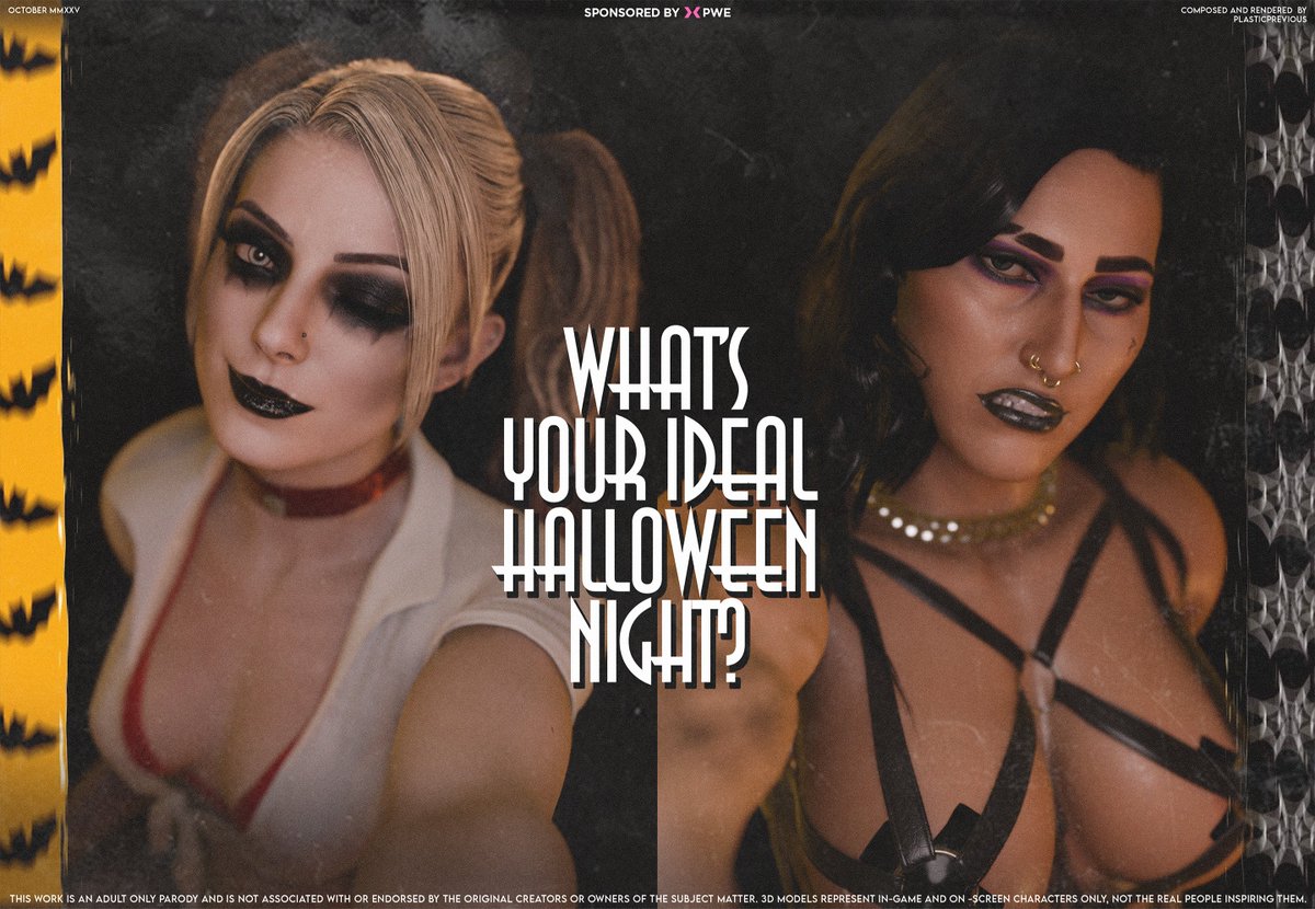 OCTOBER MMXXV - Halloween choice😈

Who's your pick? the submissive or the dominant one? 
Find out who's who on P4tr30n and unlock two more pics of each option!

_____
Models by <a href="/MokujinH/">MokujinH🔞</a>