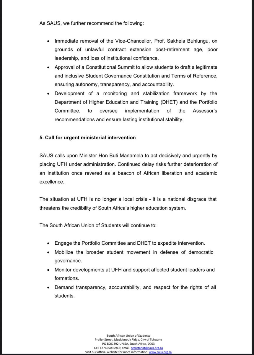South African Union of Students tweet media