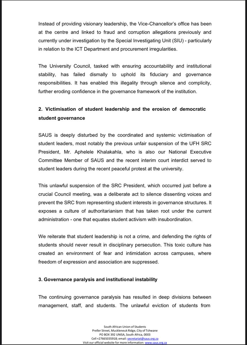 South African Union of Students tweet media