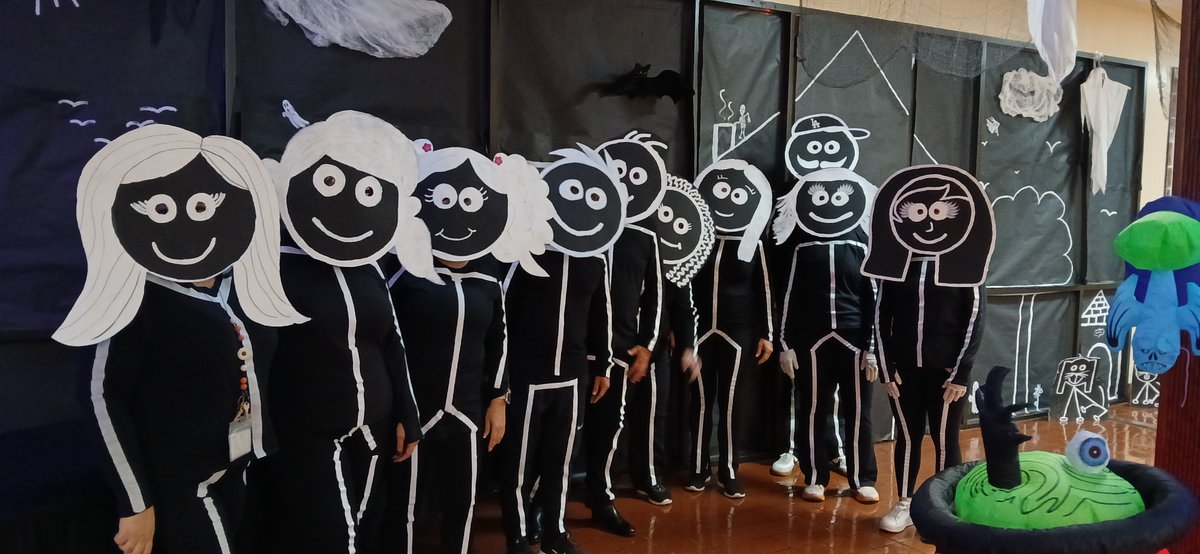 pacovey's tweet image. What a great Halloween at @YsletaISD Central Office! The stick figures of the #YISDFSP department enjoyed a fun day filled with treats for the children in our Pre-Ks. Thanks, Vero, for the great idea!  Happy Halloween, everyone! #Halloween2025
